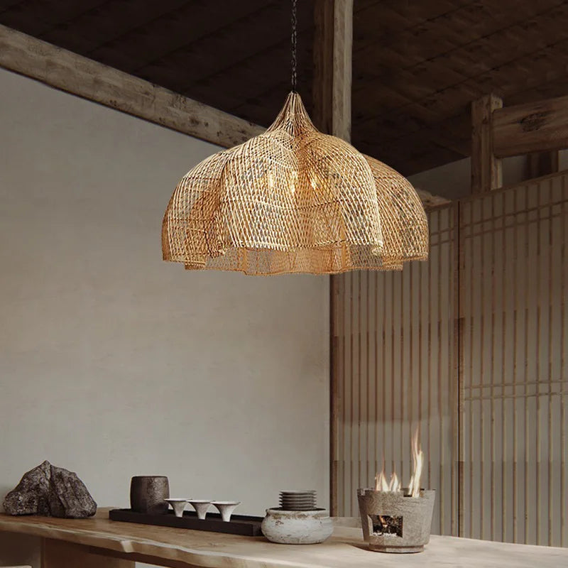 Japanese Rattan Pendant Lamp