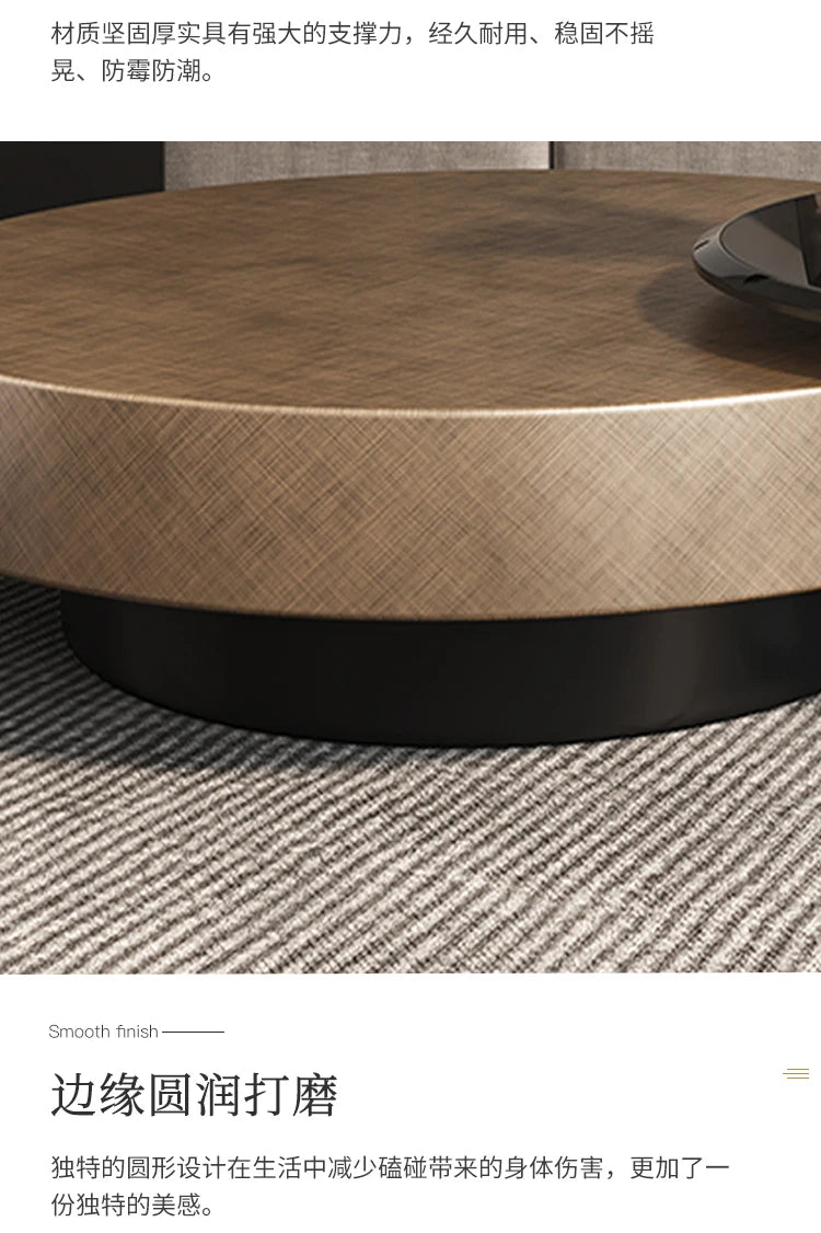 European Luxury Round Tea Table Living Room