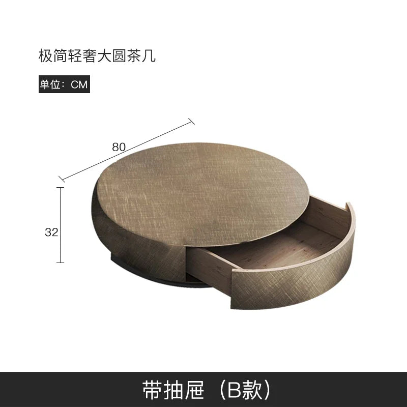 European Luxury Round Tea Table Living Room