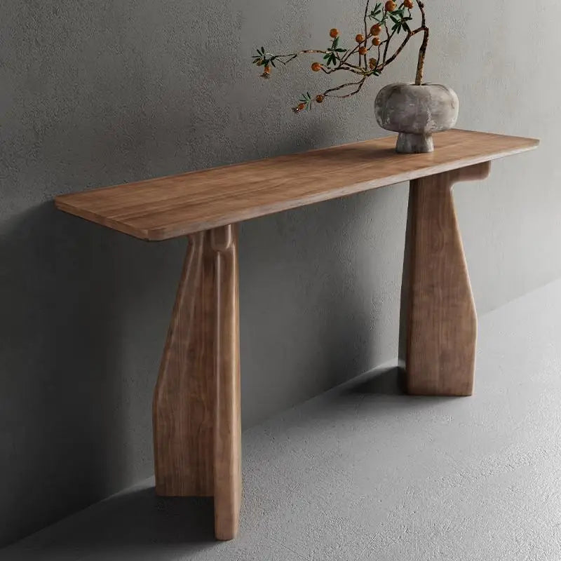 Wood Modern Corner Table Hallway