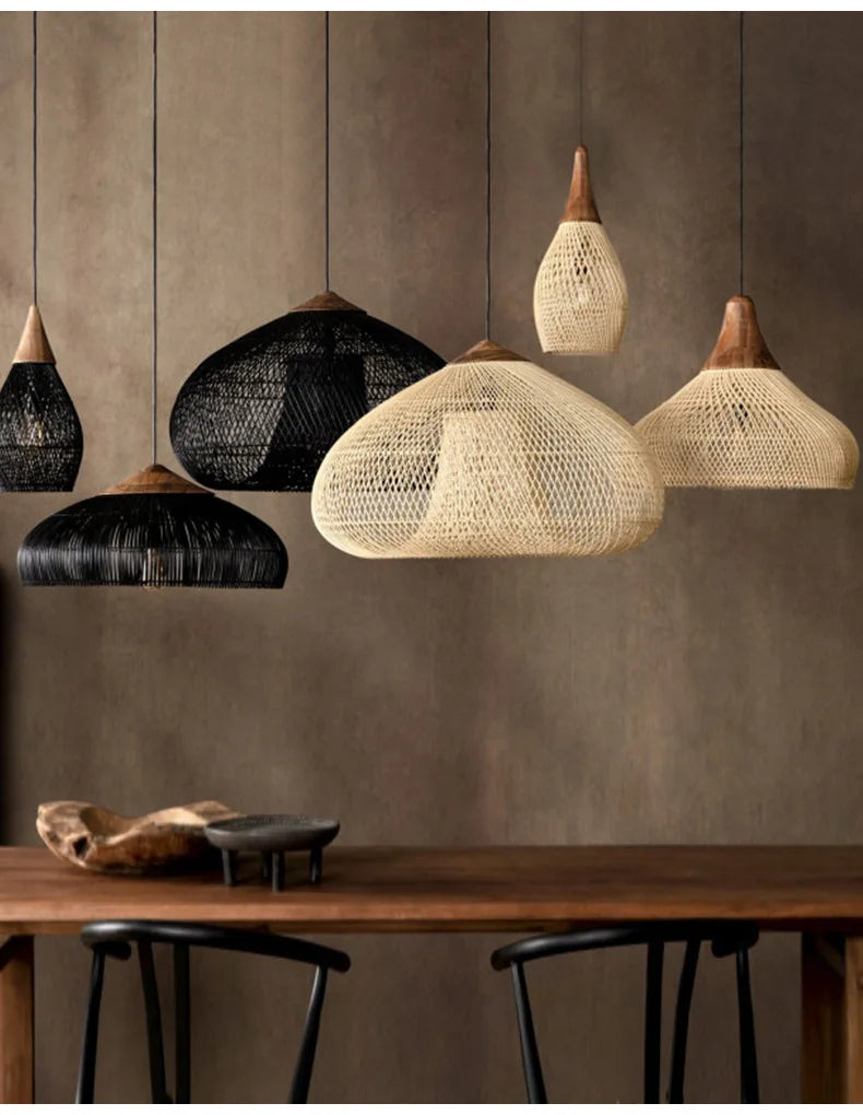 Vintage Handmade Rattan Lamp