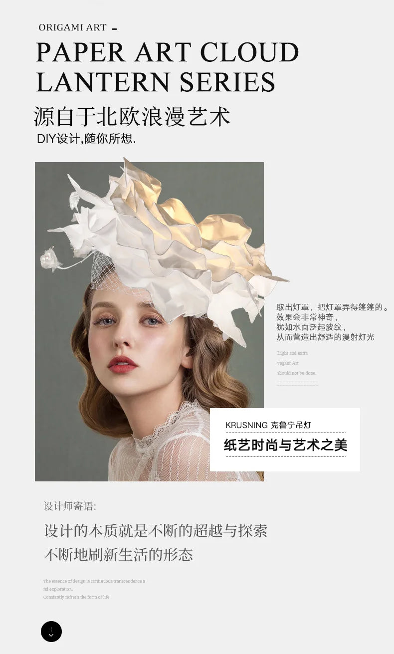 Modern Creative DIY Paper Clouds Chandelier