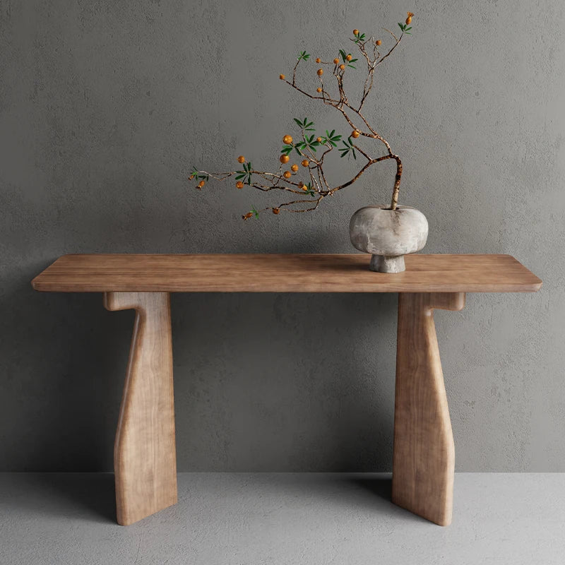 Wood Modern Corner Table Hallway