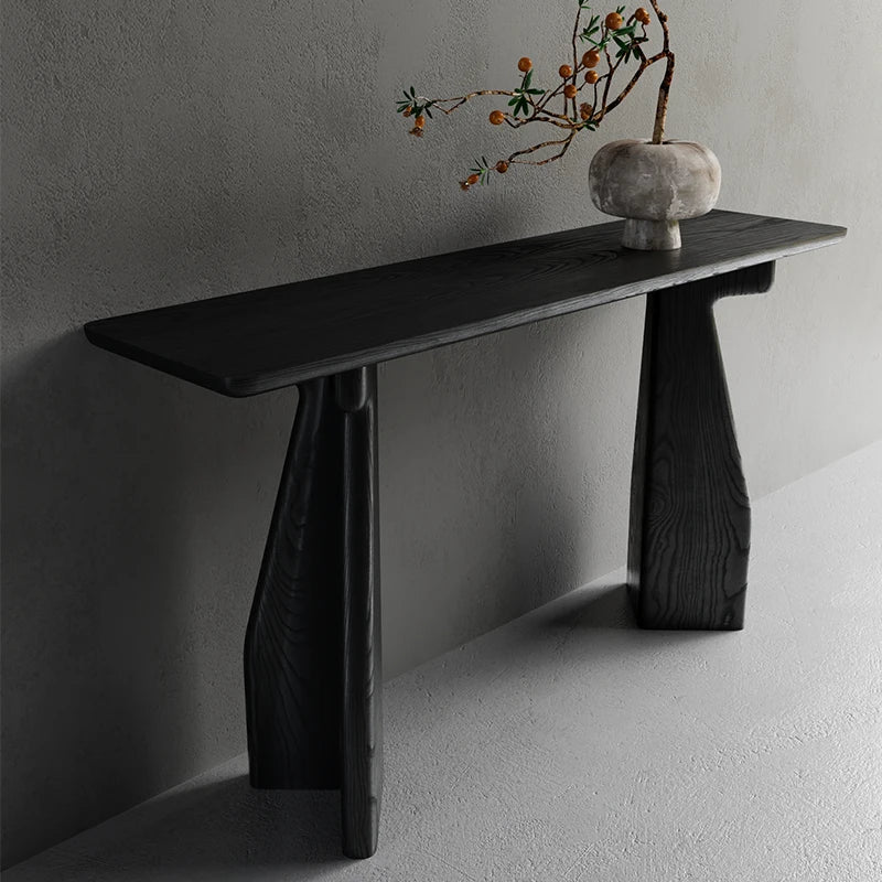 Wood Modern Corner Table Hallway