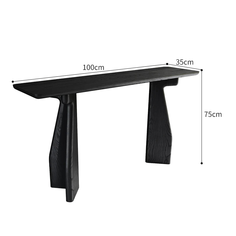 Wood Modern Corner Table Hallway