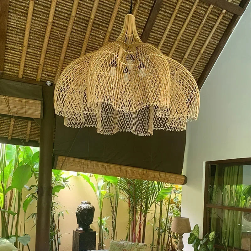 Japanese Rattan Pendant Lamp