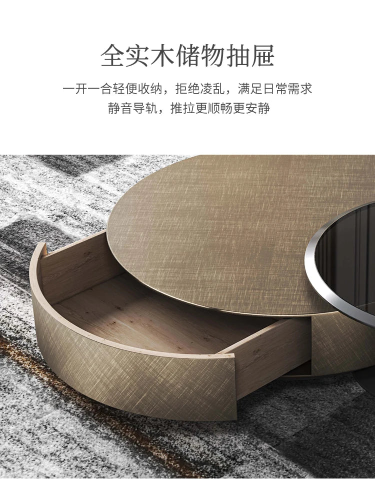 European Luxury Round Tea Table Living Room