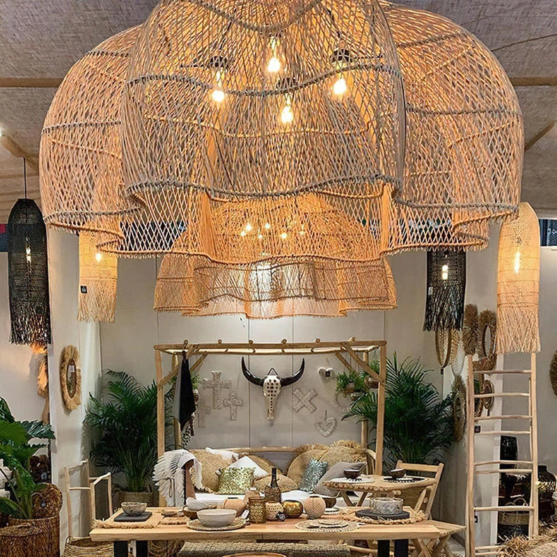 Japanese Rattan Pendant Lamp