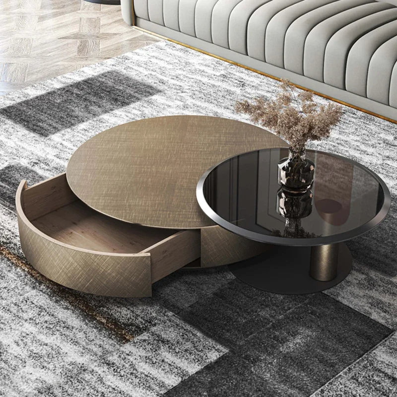 European Luxury Round Tea Table Living Room