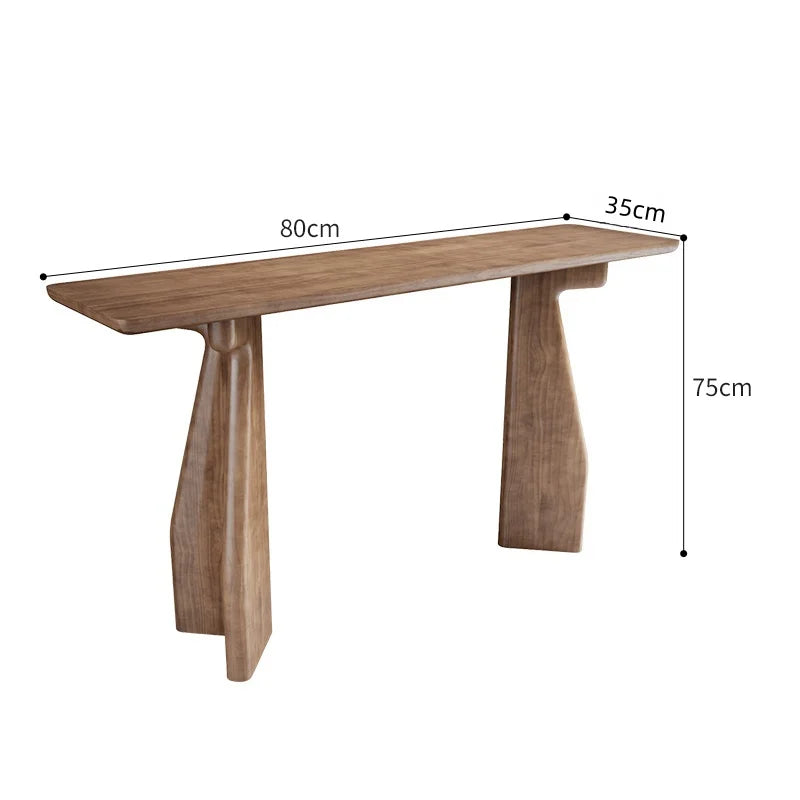 Wood Modern Corner Table Hallway