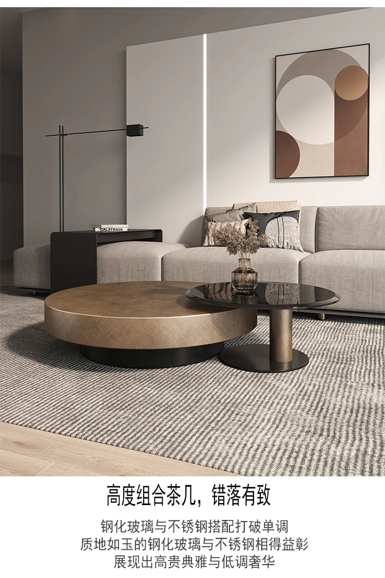 European Luxury Round Tea Table Living Room