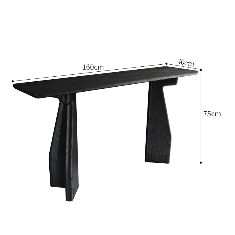 Wood Modern Corner Table Hallway