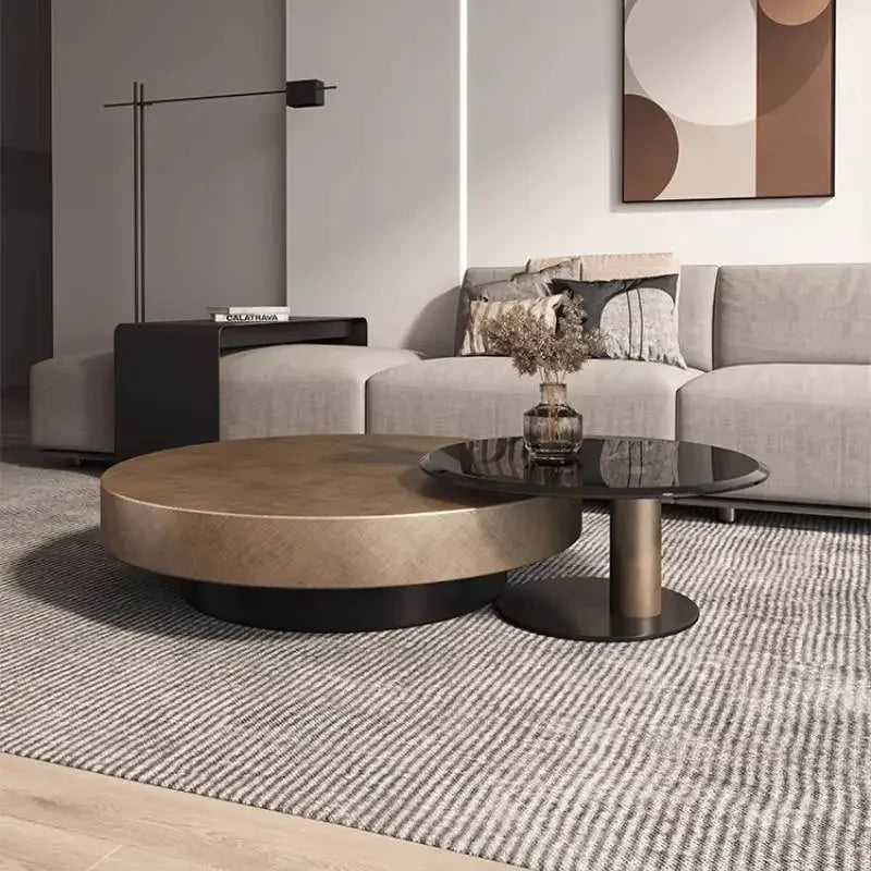 European Luxury Round Tea Table Living Room