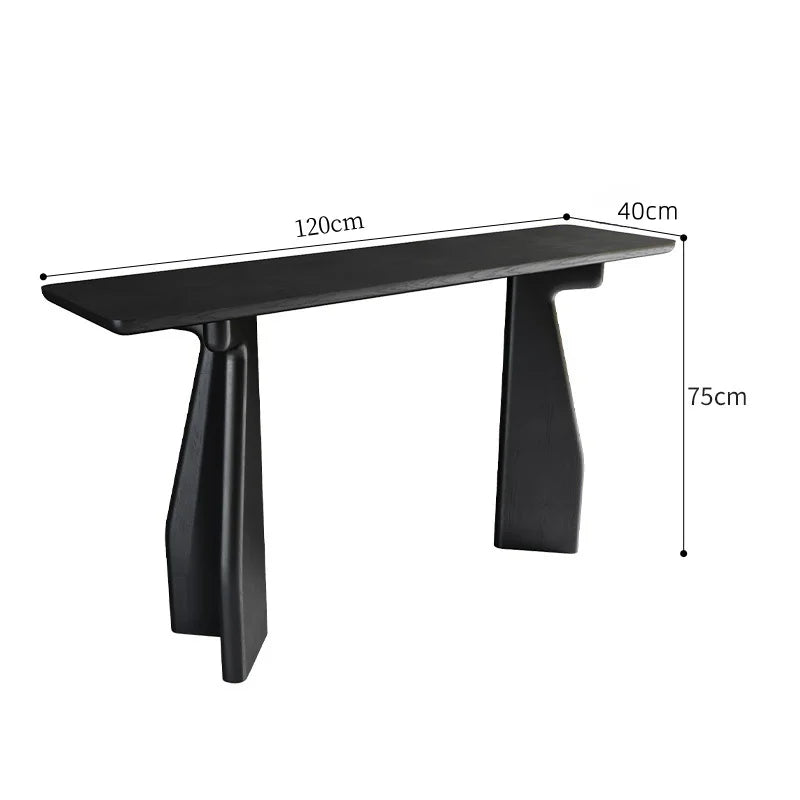 Wood Modern Corner Table Hallway
