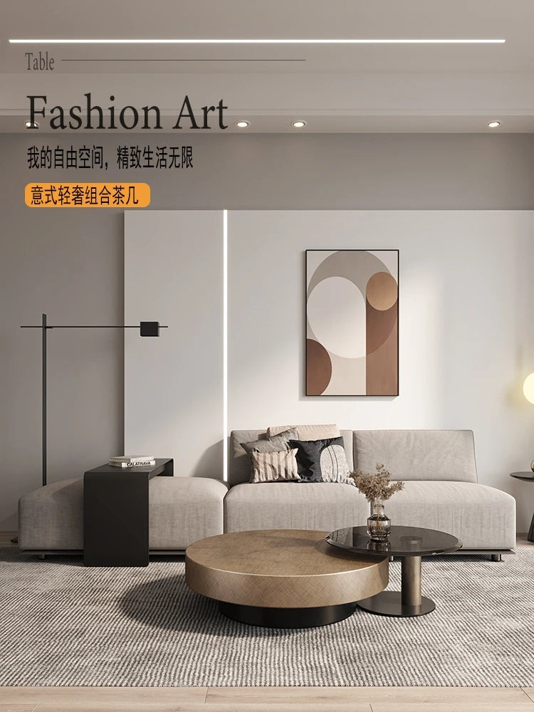 European Luxury Round Tea Table Living Room