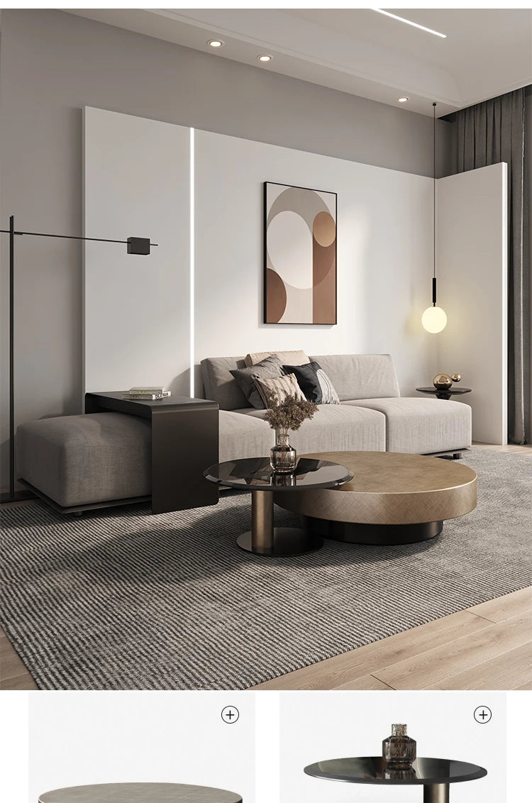 European Luxury Round Tea Table Living Room