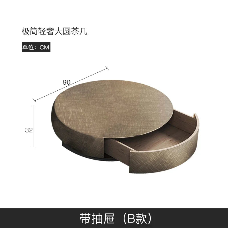 European Luxury Round Tea Table Living Room