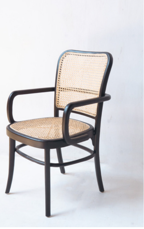Arm Chair - Teak and Combination Natural Rattan