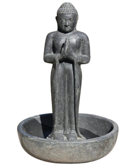 Standing Buddha Fountain With Box