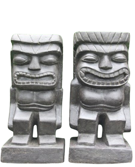 Tiki War Couple - Casting Cement with High Press