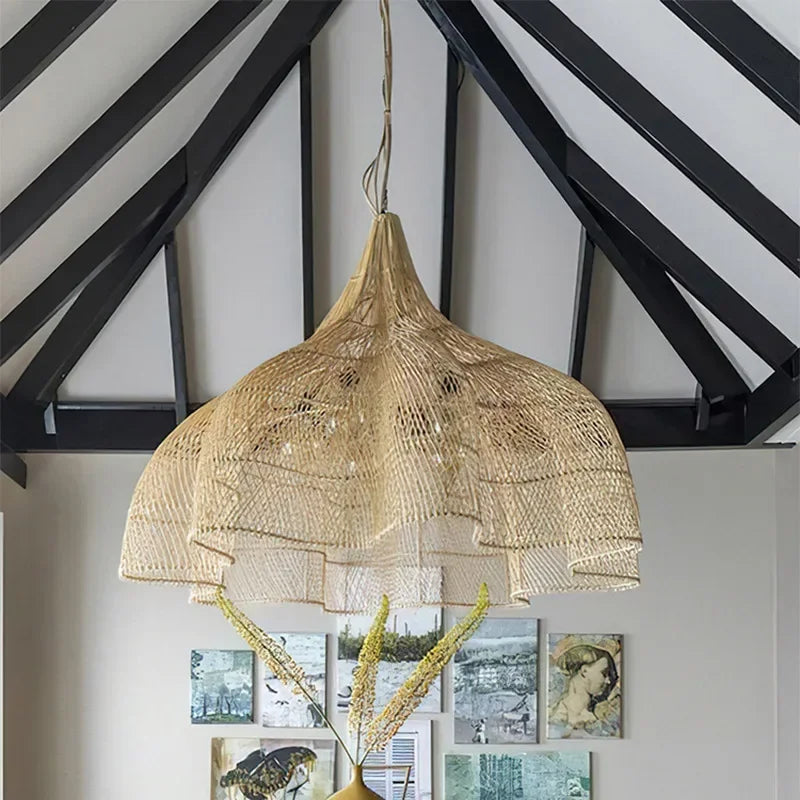 Japanese Rattan Pendant Lamp