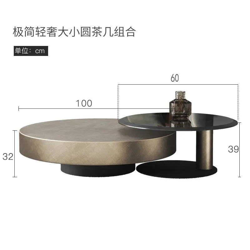 European Luxury Round Tea Table Living Room
