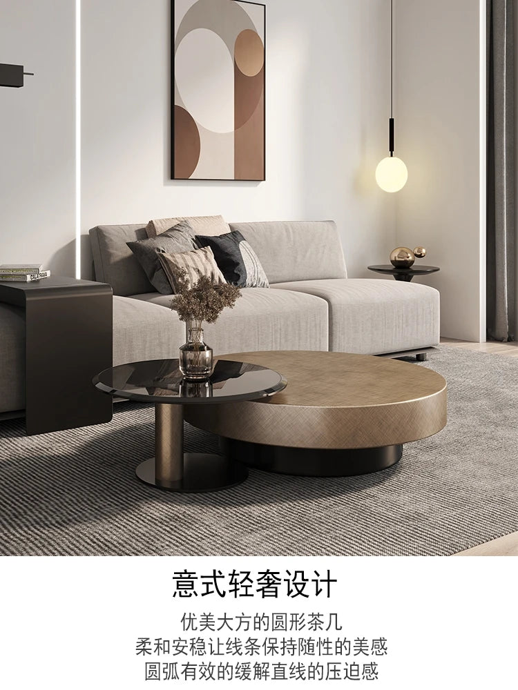 European Luxury Round Tea Table Living Room