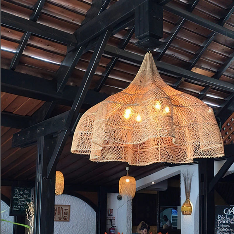 Japanese Rattan Pendant Lamp