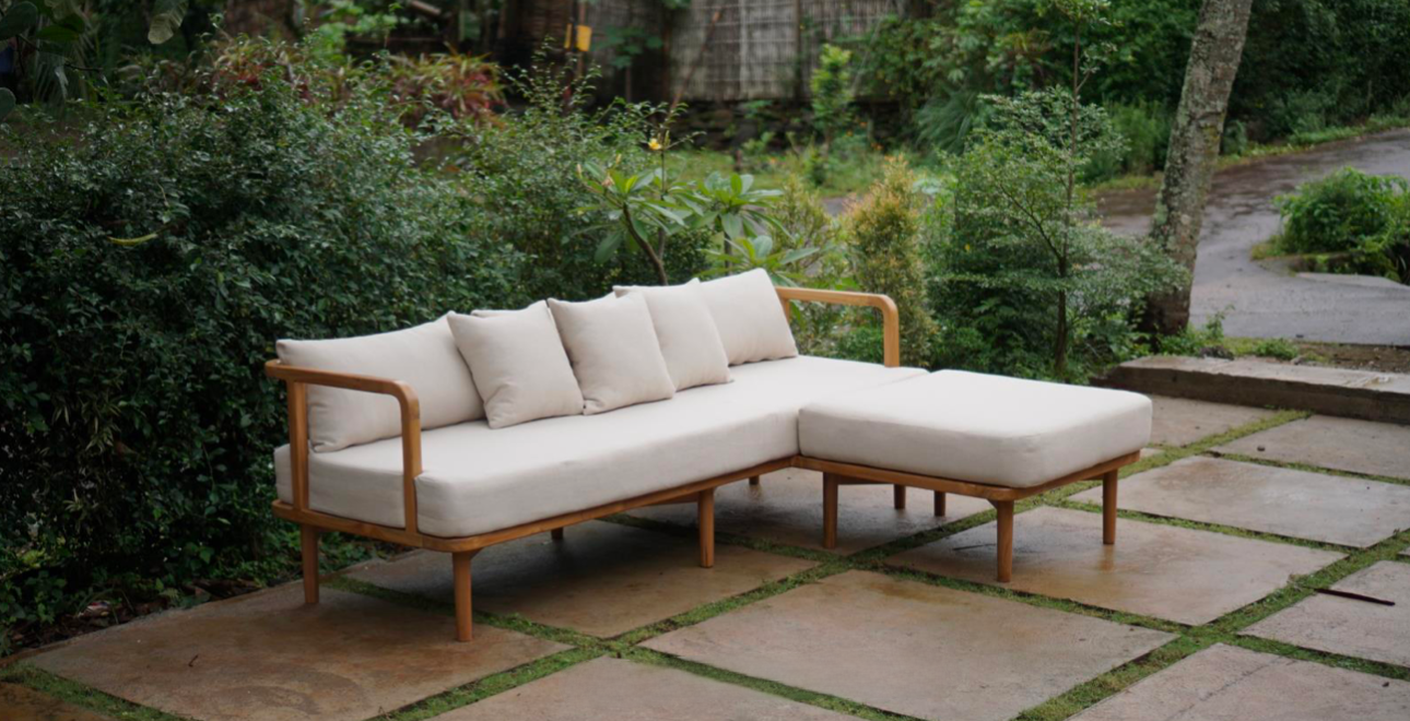 Natural Teak Wood Sofa