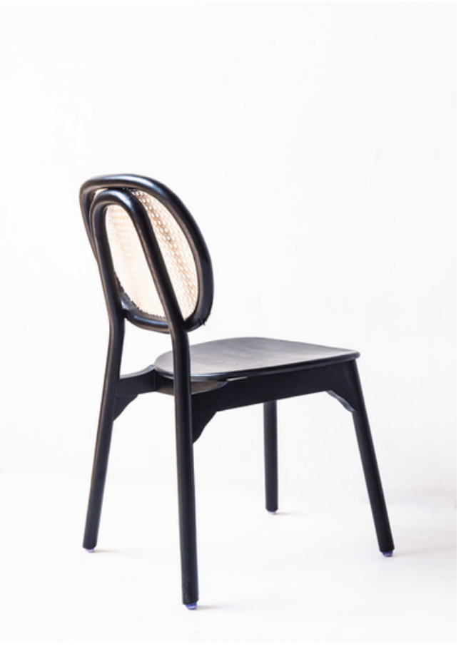 Dining Chair Made of Teakwood and Rattan