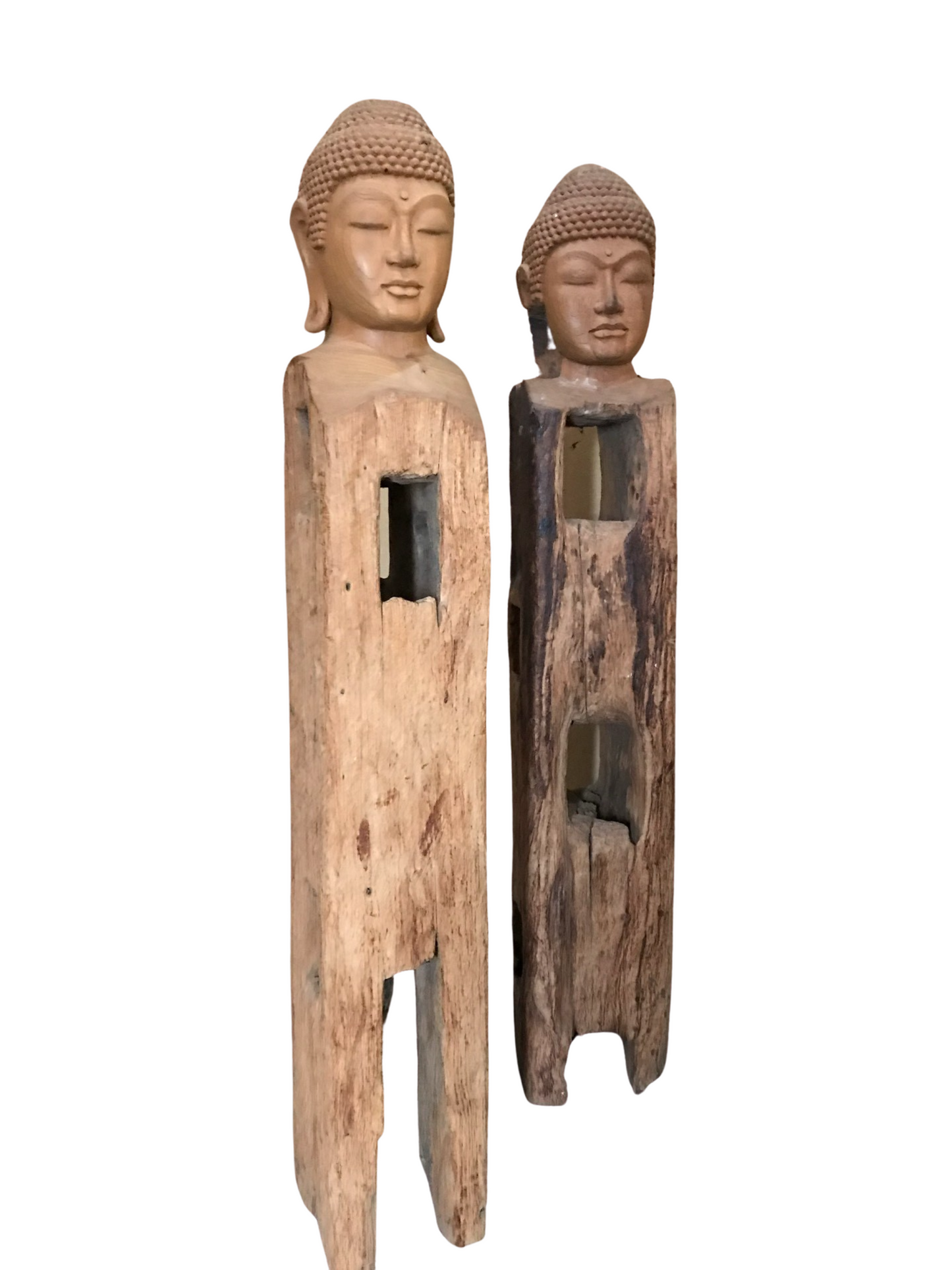 Tall Buddha Wood Statue