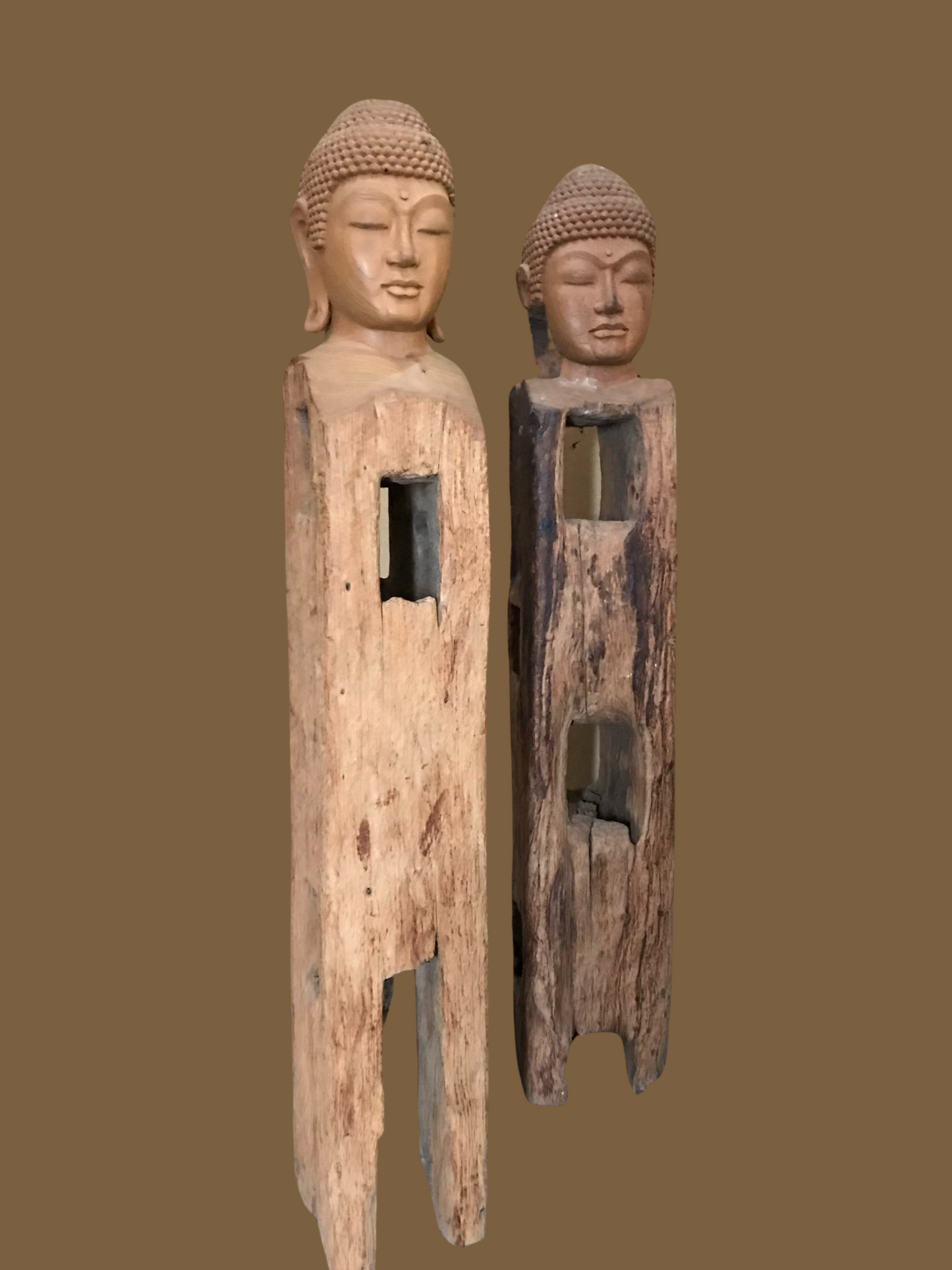 Tall Buddha Wood Statue