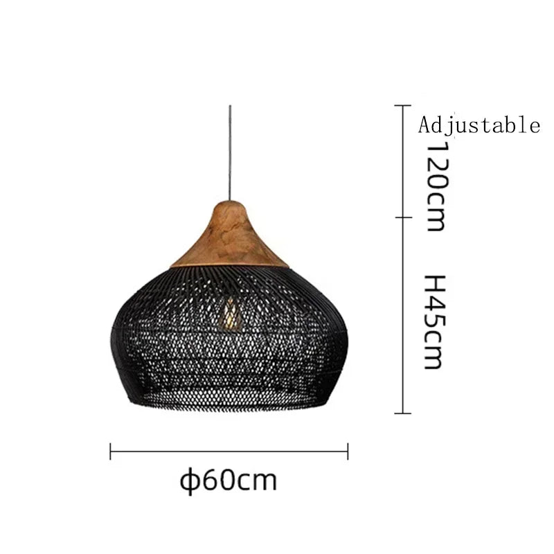 Vintage Handmade Rattan Lamp