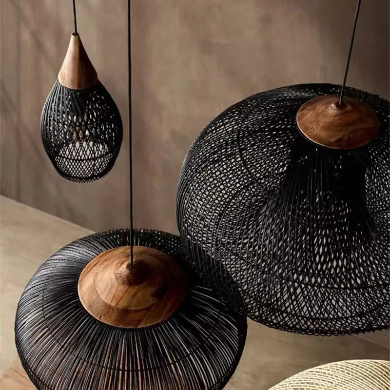 Vintage Handmade Rattan Lamp