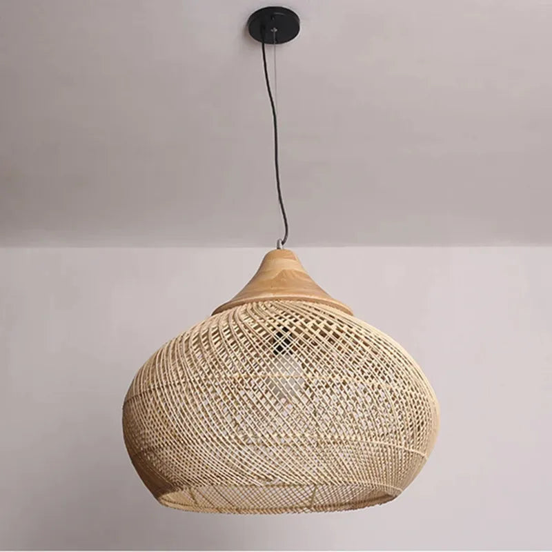 Vintage Handmade Rattan Lamp