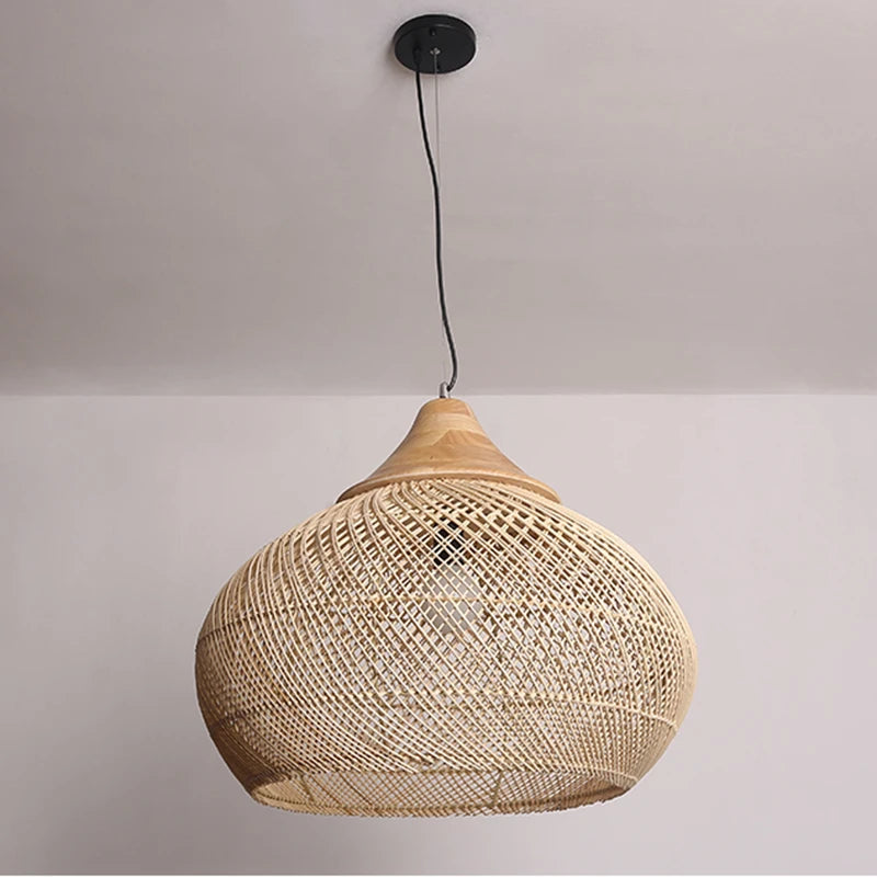 Vintage Handmade Rattan Lamp