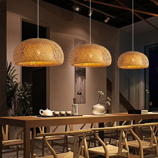 Bamboo Pendant Lamp for Restaurant & Home Decor