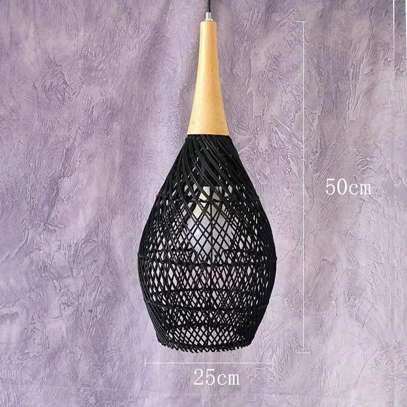 Vintage Handmade Rattan Lamp