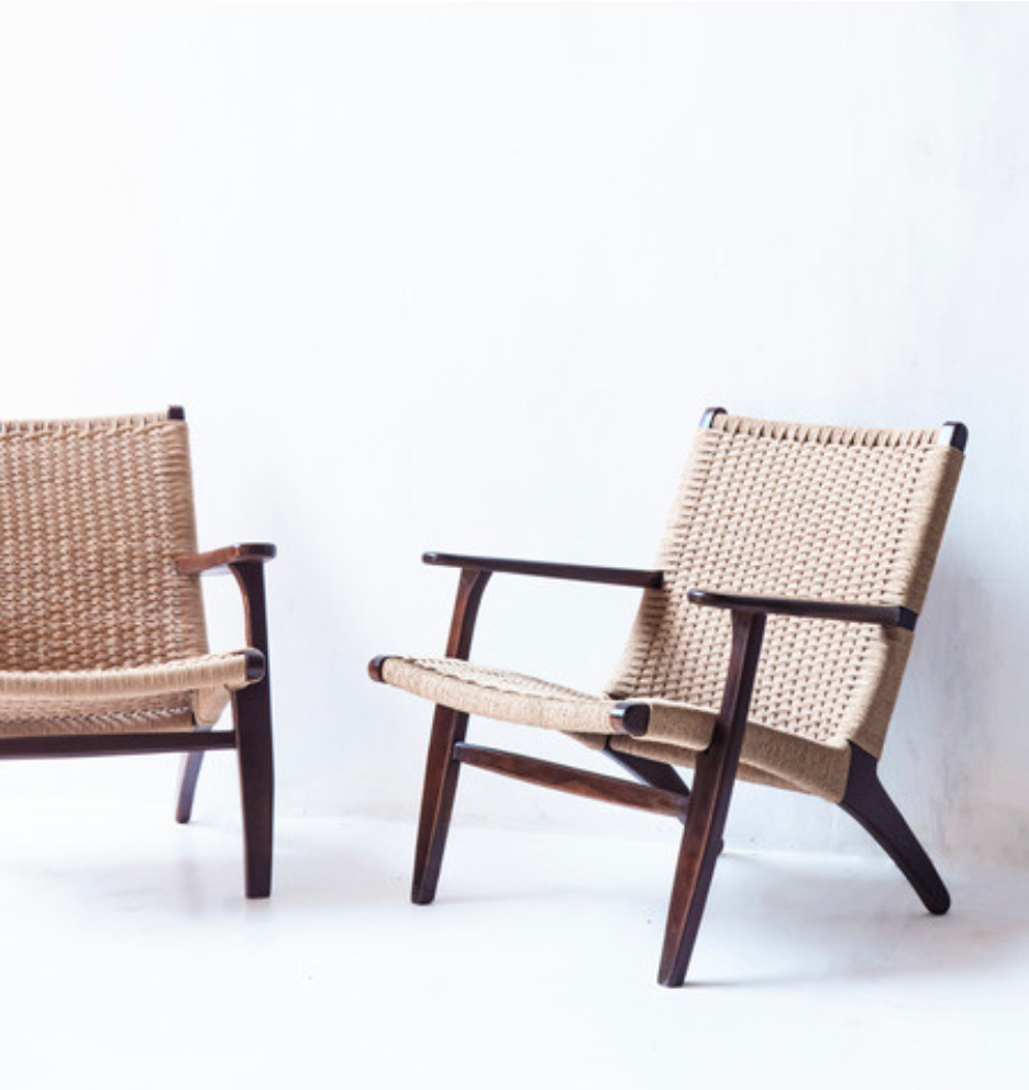 Lounge Chair - Crafted with Natural Teak and Natural Rattan