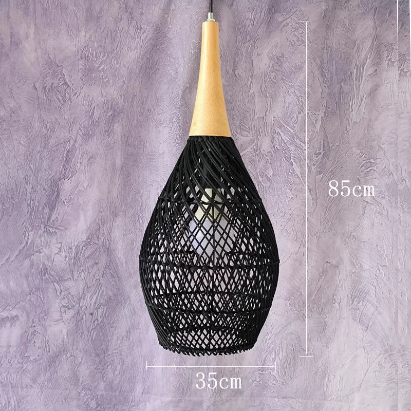 Vintage Handmade Rattan Lamp